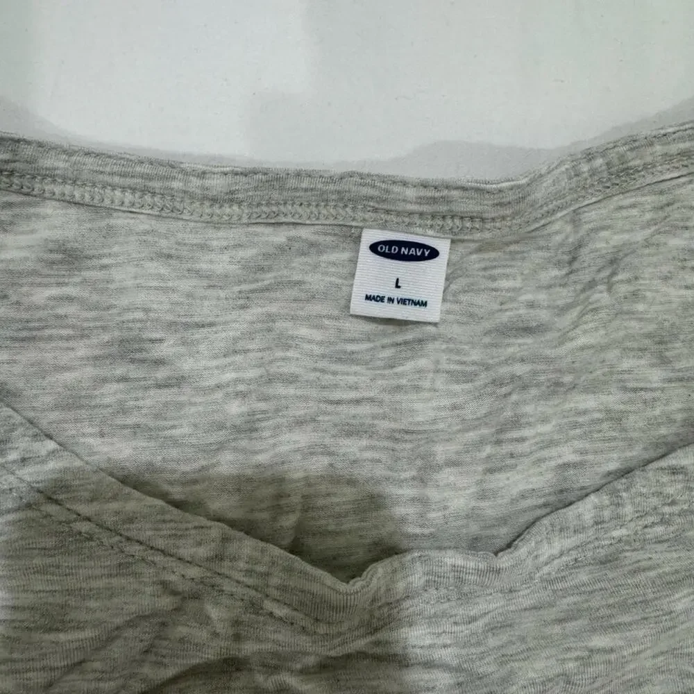 NWOT Old Navy Grey Modal Sleep Lounge Graphic Oversized Shirt- Size Large - Picture 2 of 6